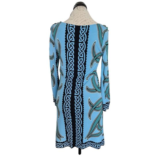 Nicole Miller Womens Dress Size Small Green Shift Mini Long Sleeve Retro Flaw - Picture 3 of 16